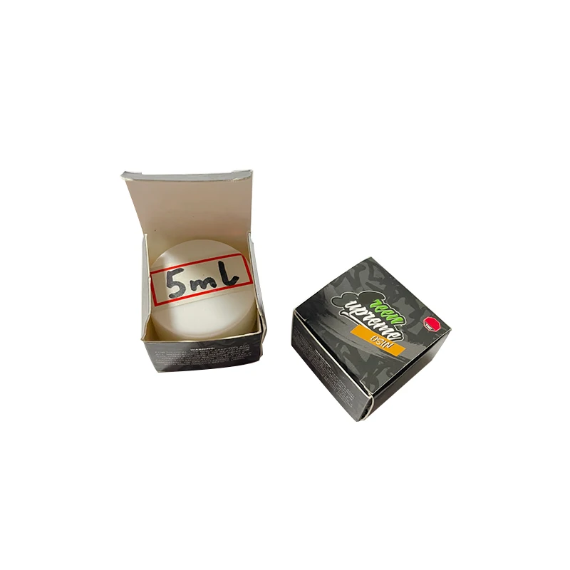Custom Concentrate Container Paper Box 5ml Metallic 5gram 9gram Wax Mini Glass Jar Gift Box packaging