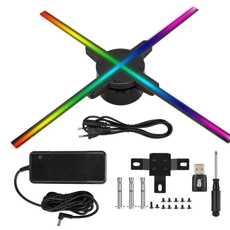 Indoor 3D Hologram Led Fans Projector Display 4k 1080p High Resolution Holographic Fan For Advertising