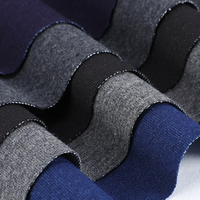 Fashion Style 4 Way Stretch Cotton Polyester Spandex Black Blue Denim Fabric for Jeans Anti-static Spandex  Denim Knitted Fabric
