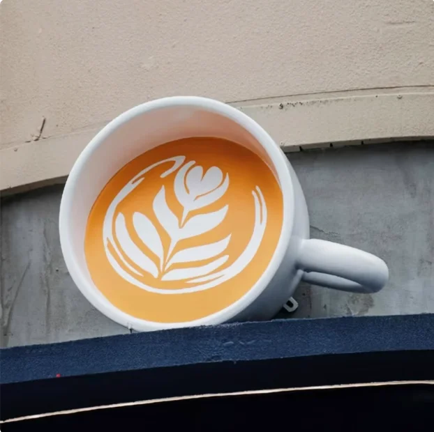 Custom resin giant milk tea cup sculpture boba fiberglass bubble tea cup sculpture for boba shop decoration