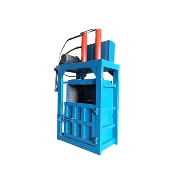 Small multi-functional vertical hydraulic waste paper baler can plastic bottle compression block strapping machine