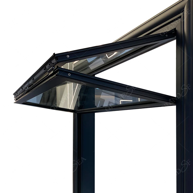 Chinese Factory Wholesale Double Glazed Vertical Bi Folding Sliding Windows Bi-Folding Fold Up Aluminum Glass Windows