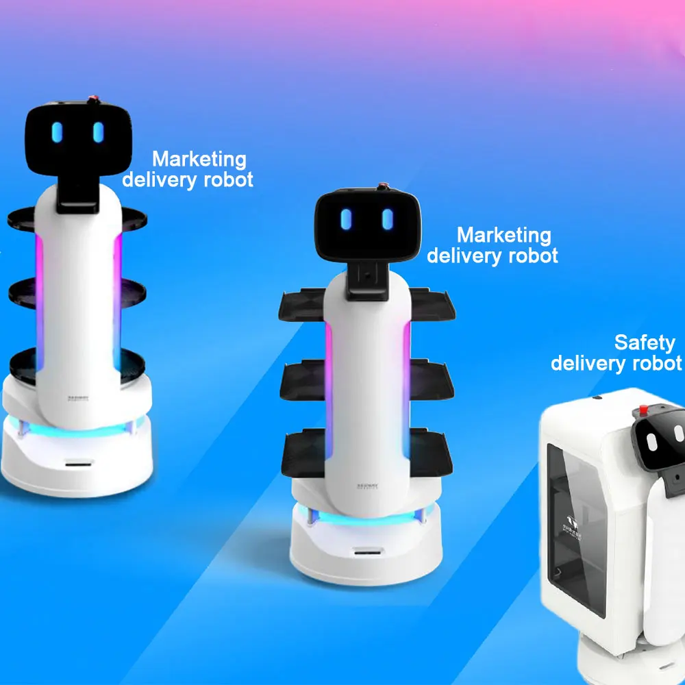 Intelligent Food Serving Robot Humanoid / Restaurant Robot / Food Delivery Robot Restaurant