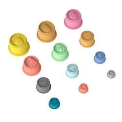 Animal Shape Silicone Stacking Cups Baby Beach Bathing Nesting Cups for Early Educational Toddlers Toy