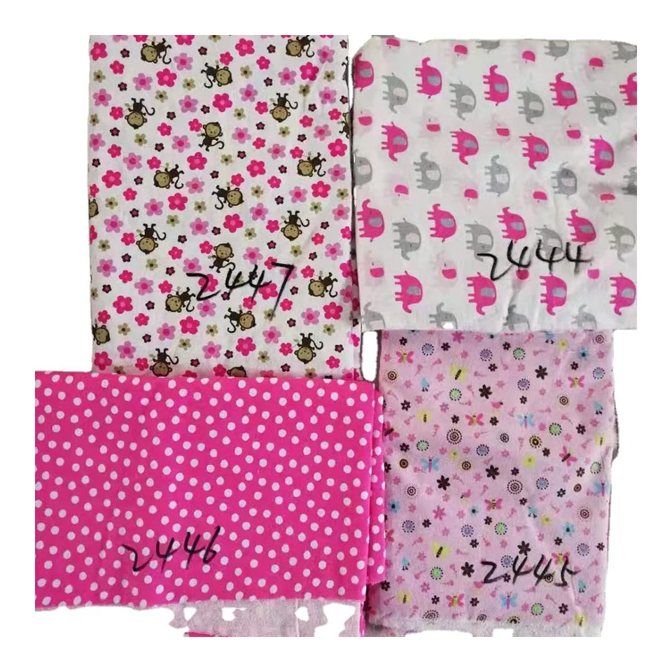 100% Cotton CVC Double Sides Brushed 150GSM Ready Goods Flannel Flannelette Fabric