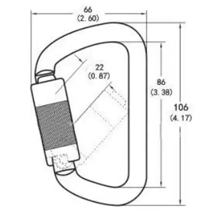 Conyoneering climbing caving backcountry hiking and rappelling carabiner steel metal karabiner 30KN D shape autolock carabin