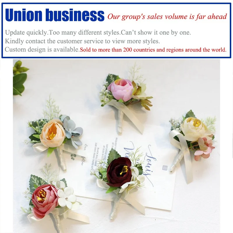 Corsage and Boutonniere Wedding Corsage Boutonnieres Corsage Boutonniere for Wedding Flowers Accessories Prom Suit Decor