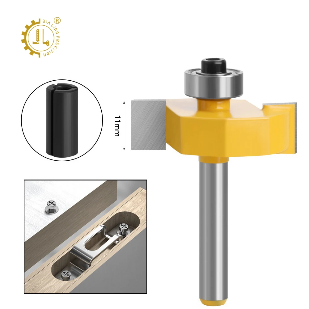 CNC Router Bit Sets Cabide Bit 1/4 Inch Shank 6mm Rabbeting Router Bits For Wood Woodworking With Ball Bearing
