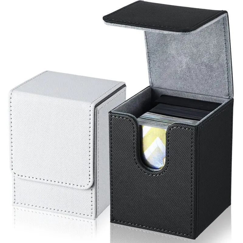 High-End white Yugioh MTG Trading Card game PU Leather Deck Box for sale