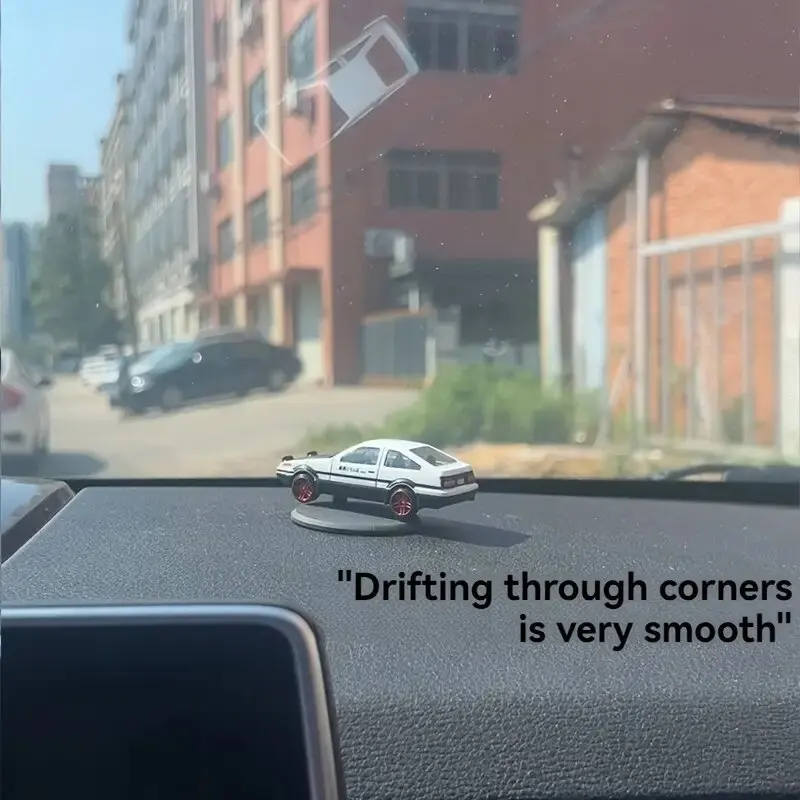 AE86 car drift ornament car center console model decoration alloy car model swing tail rotating ornament