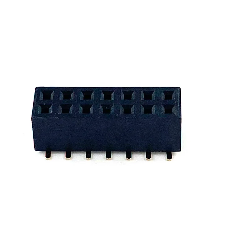 SMD 2.0mm Connector Female Header Dual Row Bottom Entry With Gold Plated Pin H=4.6mm