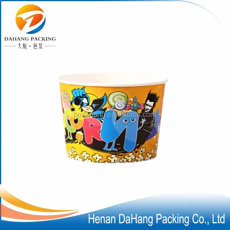 Customized Popcorn Bowl For Food Packing Takeaway French Fries Cups Fried Chicken Paper Box