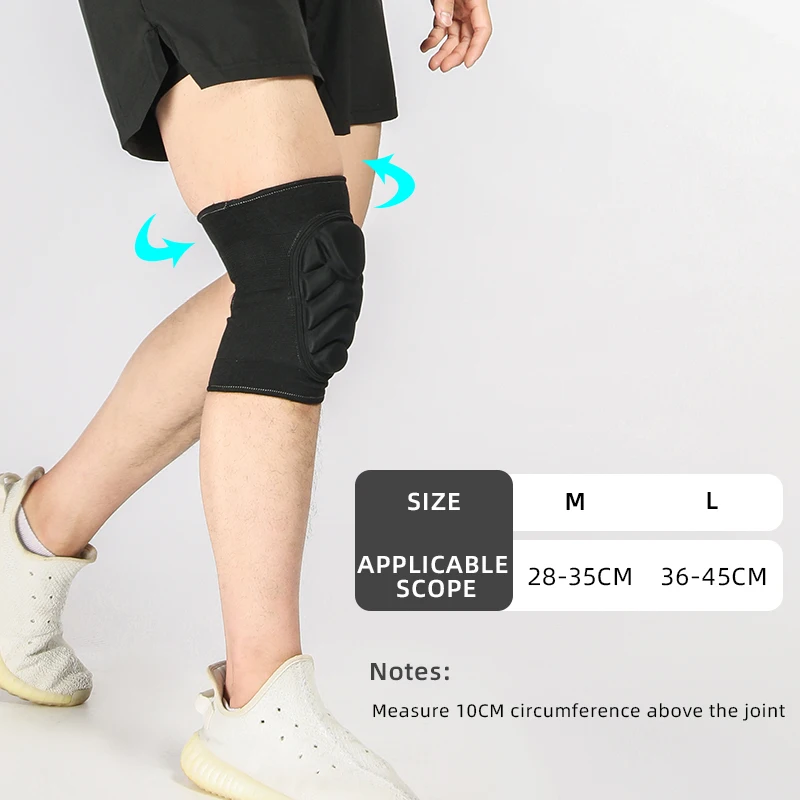 Sports outdoor compression protective anti-collision knee pads with thicken eva foam