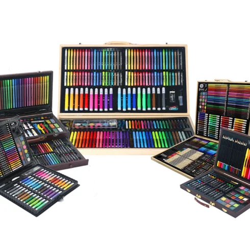 180 шт., детский набор для рисования в деревянной коробке, набор акварельных ручек в подарок для студентов