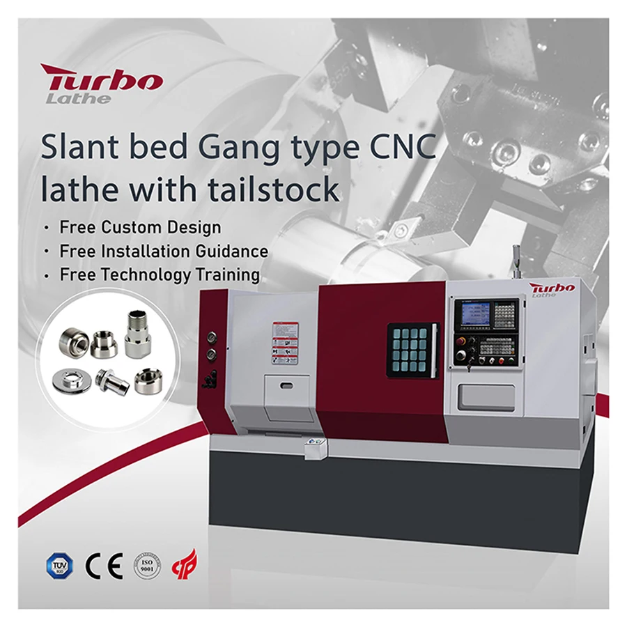 2000rpm/Min Metal Lathe H6070 15kw Mill Combo Cnc Live Tooling Turning Metal Lathe