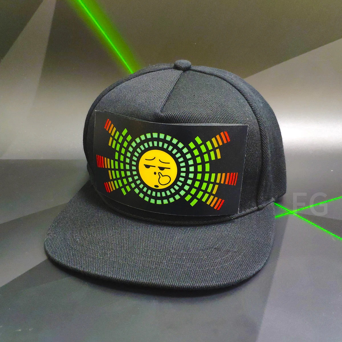 EL Light up customization party luminous hat flashing sound activated led cap light