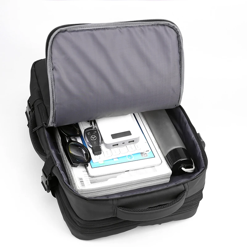 Factory Hot Sell Wholesale USB Nylon Waterproof Travel Custom School Men Backpacks Bag Laptop Backpack