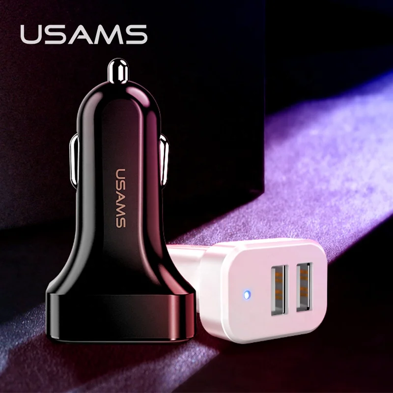  USAMS US-CC087 2.1A двойное USB Автомобильное зарядное устройство C13 зарядка автомобильное планшет MP3 / MP4 плеер 1 X Видео игровой электрический