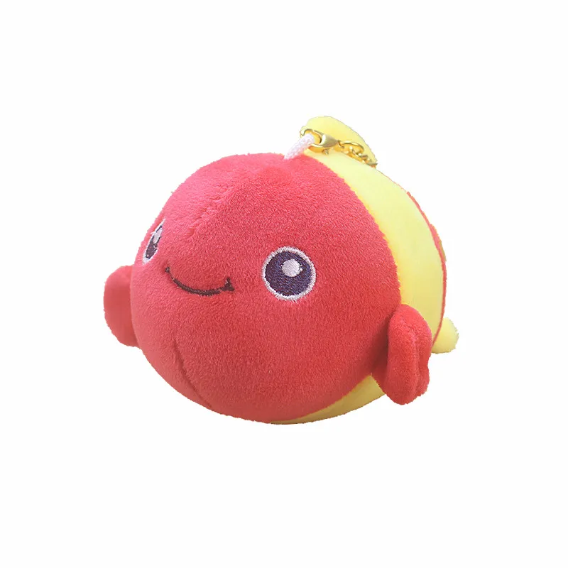 Promotional Wholesale Mini Stuffed Sea Animal Clown Fish Keychains Low Moq Colorful Fishs