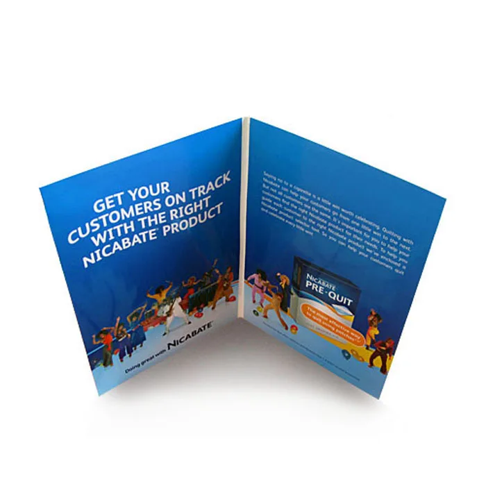 Складная поздравительная открытка с печатной печатью на заказ со звуковым модулем для прослушивания музыки и голосовых сообщений рекламная