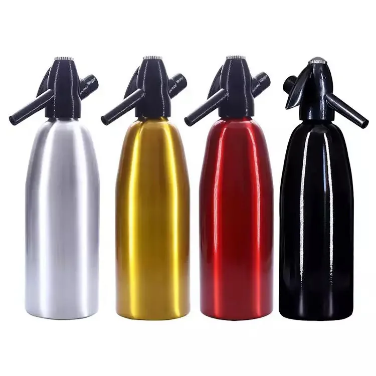 Aluminum 1L Beverage Bubble Dispenser Portable CO2 Soda Water Generator