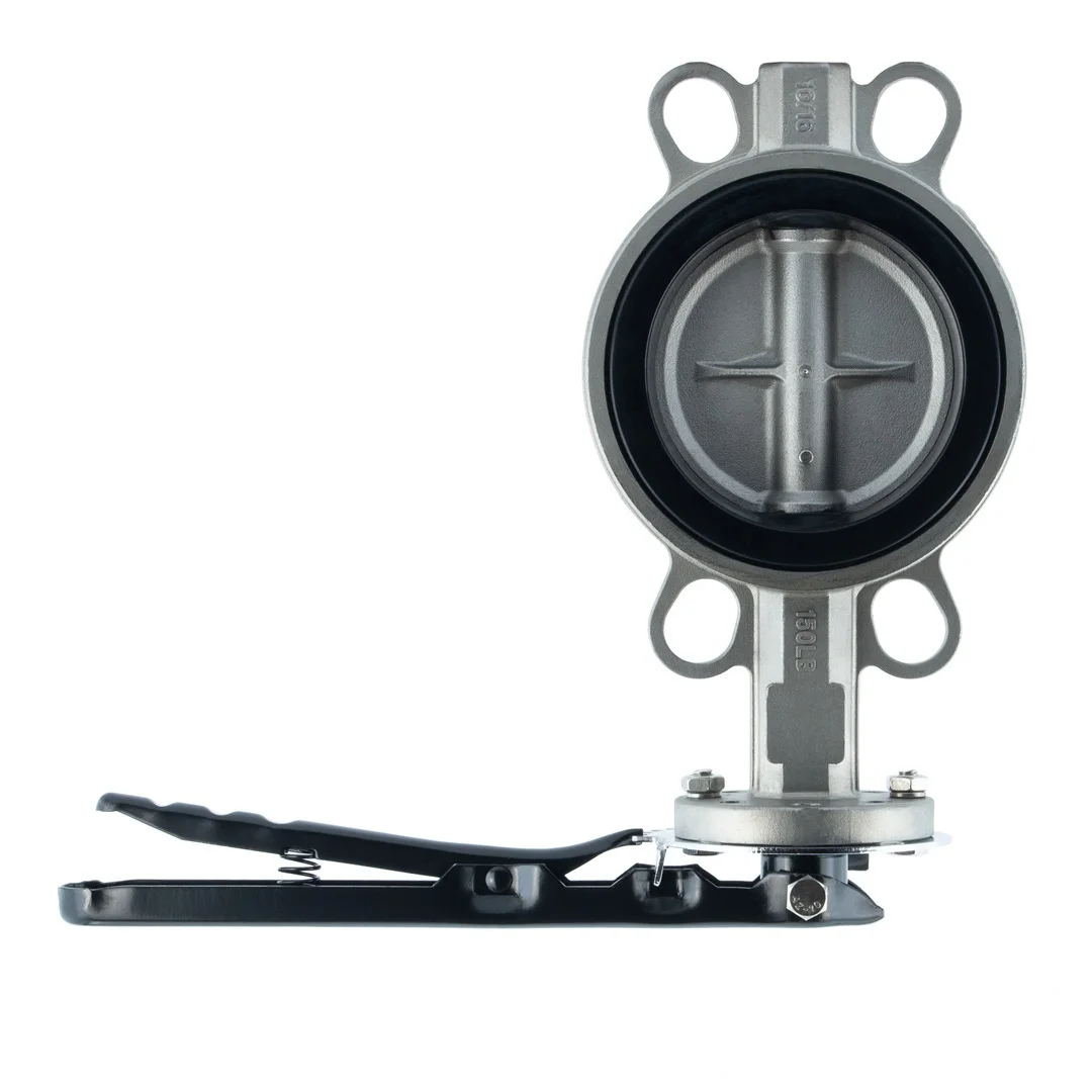 150LB  PN16  Valve Butterfly CF8 Stainless Steel Wafer Type Soft Seat Butterfly Valve