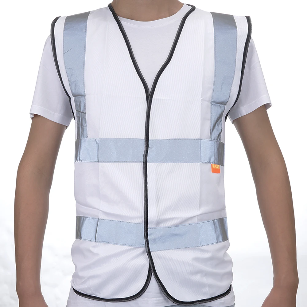 Wholesale Custom High Visibility High Quality White Reflective Safety Vest
