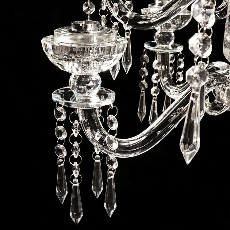 Mh-zt299  9 Arms Tall Candlestick Wedding Table Crystal Candelabra Wedding Centerpieces