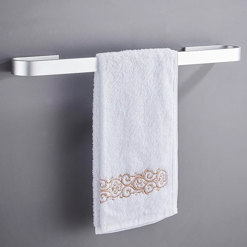 
Wholesale manufacturer silver towel rack 60cm aluminum bathroom single towel bar bath towel rail 