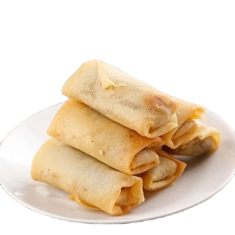Iqf Pre Fried Frozen Spring Roll Halal Food Bag Packaging Sweet Vegan Chinese Fruit Rolls Spicy Tea Bags Snacks