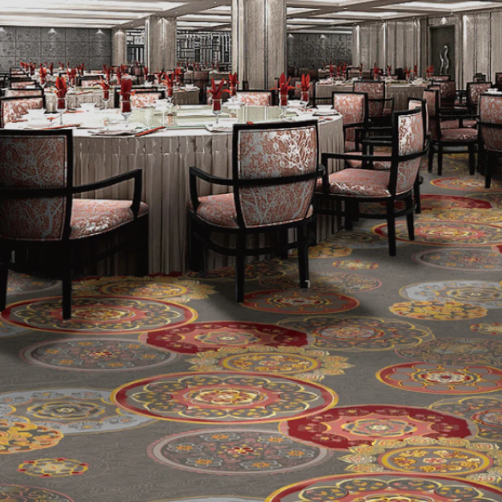 3D Printed Custom Loop Pile and Tufted Decorative Carpet 4m Width for Hotel Meeting Room Hallway Wall-to-Wall Full Carpet