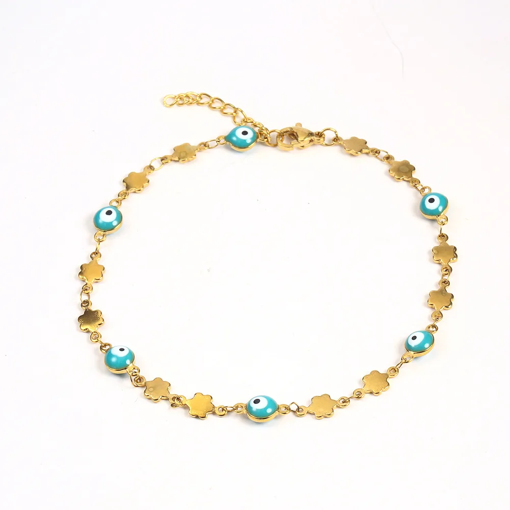 Wholesale 2022 stainless steel Rose gold eye shape bracelet fashion jewelry