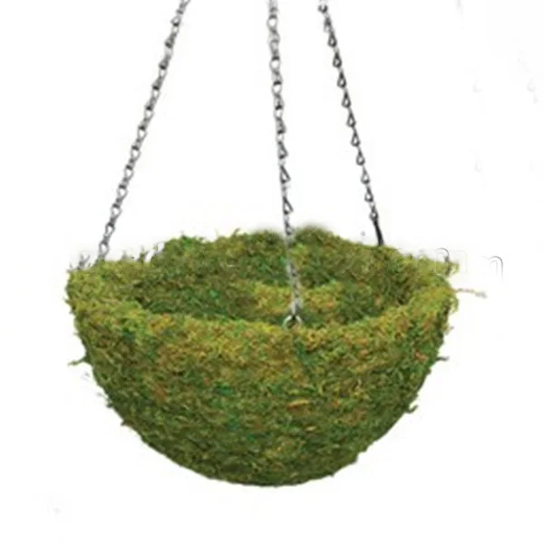 S&D wholesale handicraft garden use green hanging basket