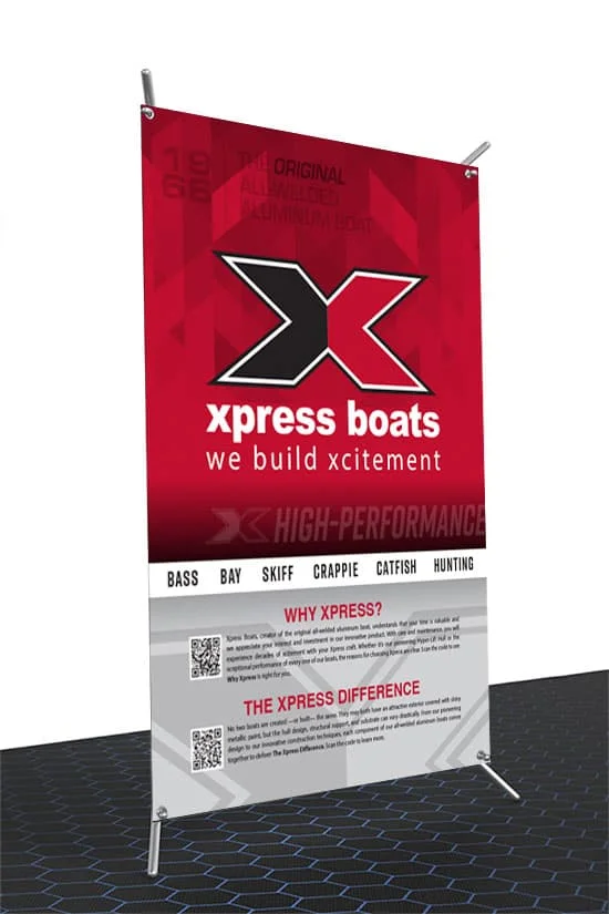 Mini Tabletop X Banner Stand tabletop Banner Stand Custom Color Fiberglass + Aluminum Pole 5-20 Days X Stand