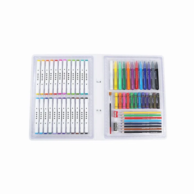 High Quality Stationery 79pcs Children Washable double head marker Multi-function Painting Set