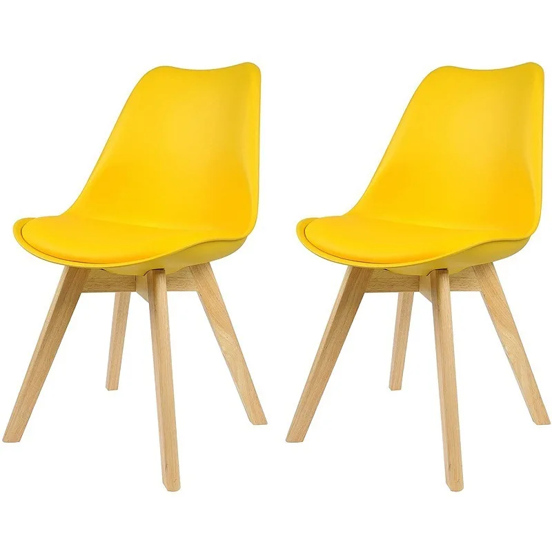 Furniture Nordic Plastic For Dining Room Cheap Modern Cafe Restaurant Hotel Elegant Chair Wooden Leg Plastic Dinning Chairs