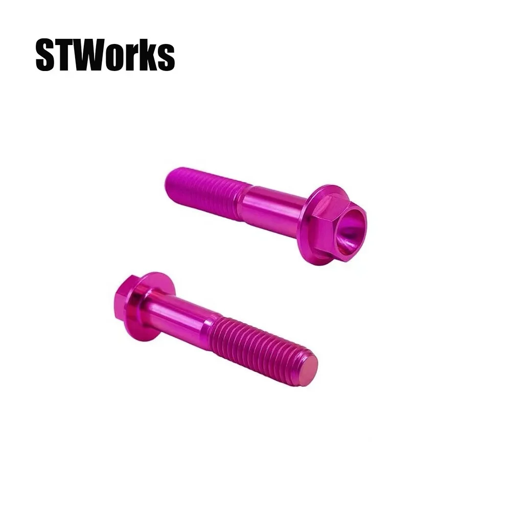 Racing bolts  M8 1.25 Pitch Titanium bolts Ti DIN6921 Flange Hex Bolt Screws