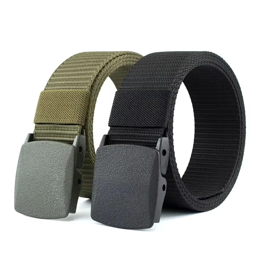 Custom High Quality Strap Automatic Buckle Nylon Belt Male Tactical Waist Belt Men Canvas Fabric Belts