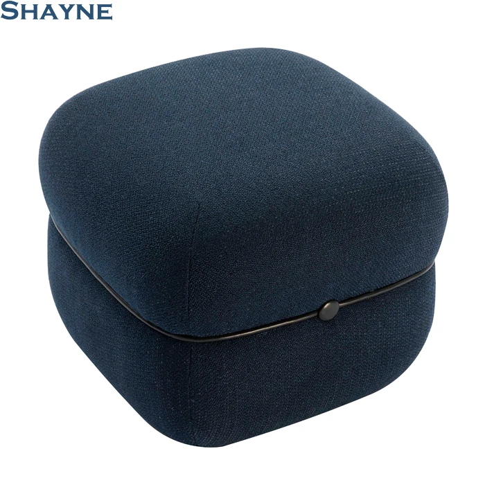 KT Shayne ODM China Factory Luxury High End Customize Public Company American Style Modern Ottoman Square Storage