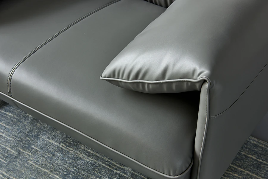 Italian Design Luxury Genuine Leather Sofa 1 2 3 Seater Office Sofa Set Furniture Couch Living Room Modern Office Sofa