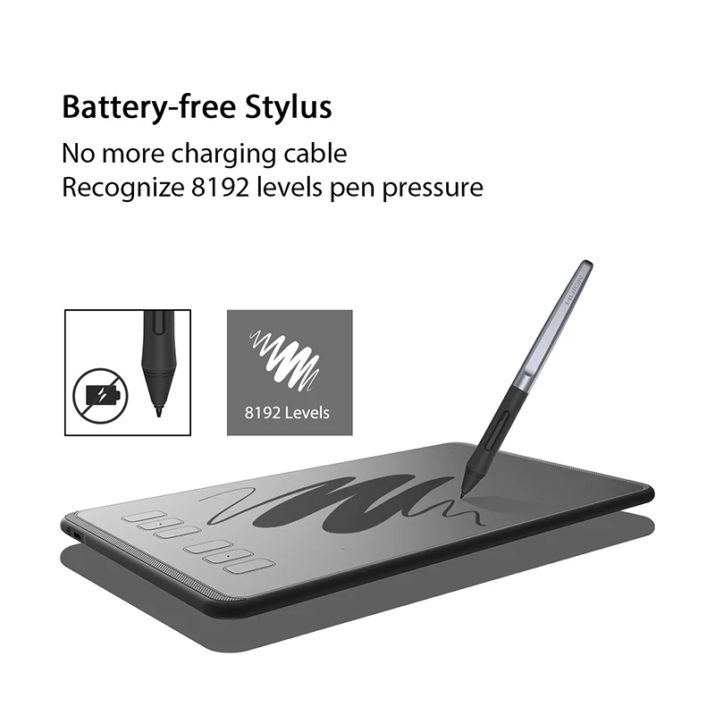  Графический планшет Huion h640p для рисования профессиональный дизайн анимации
