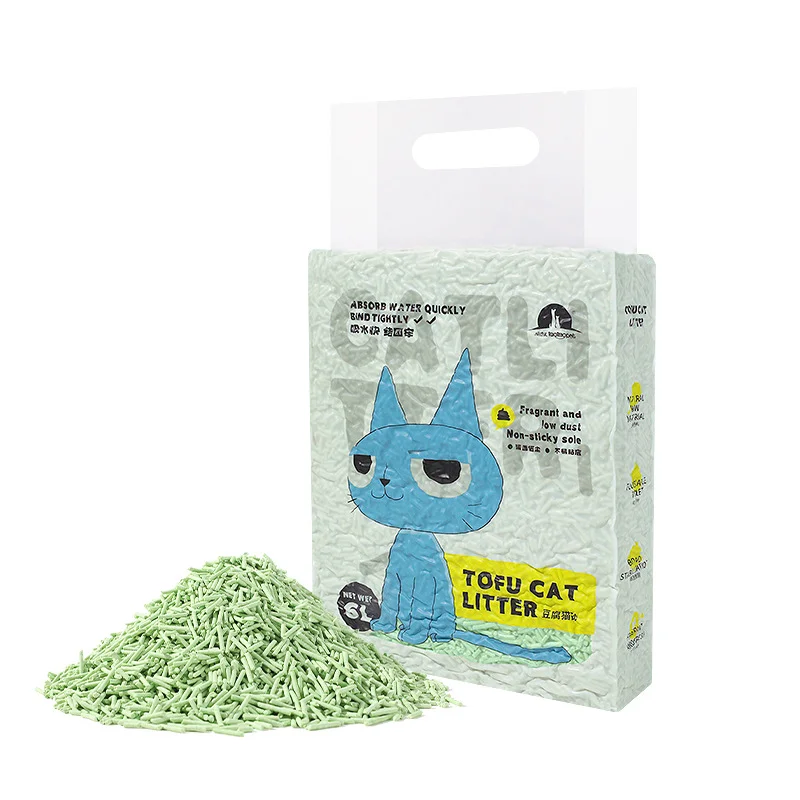 Wholesale Factory Taotaopets Tofu Cat Litter 6L Degradable deodorizing Plant Cat Litter