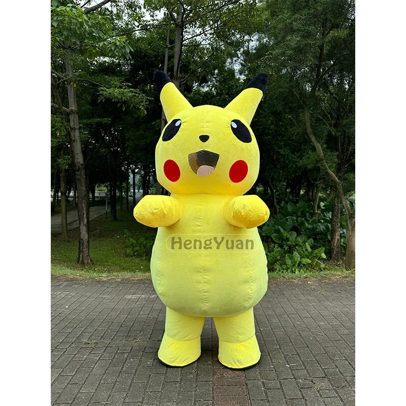 Hengyuan Cartoon Character Inflatable Pikachu Mascot Costumes for Kids Birthday Party  Advertising Inflatable Mascot Clothing