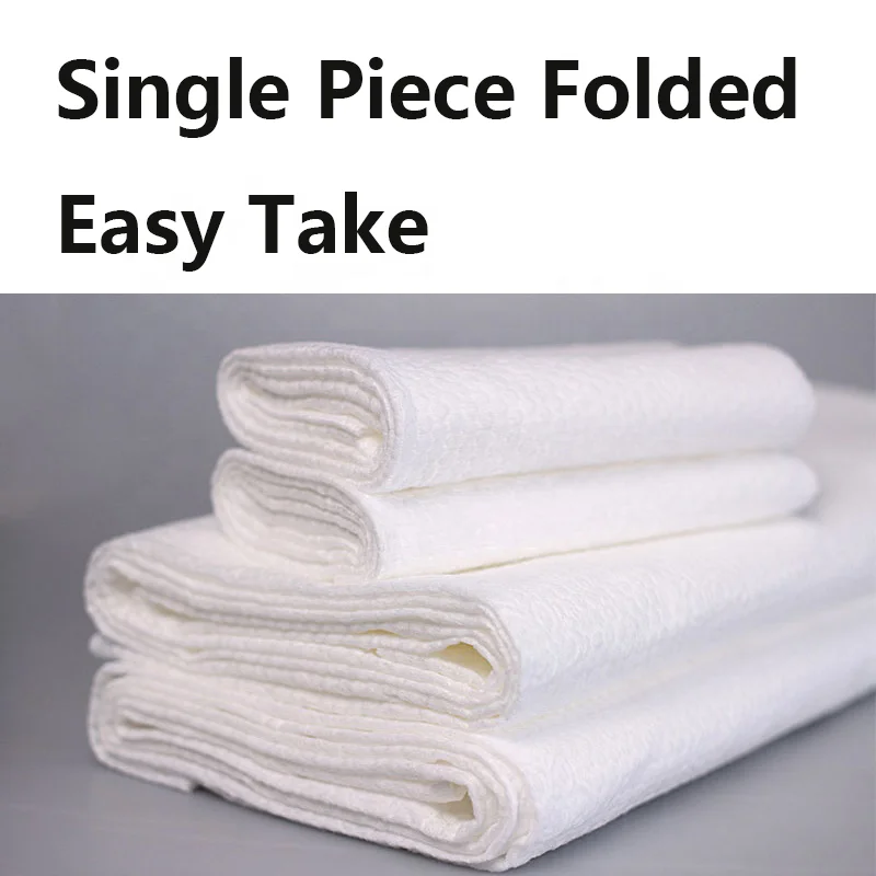 Non-woven Fabric Wood Pulp One Time Use Hygienic towel, Disposable Towel, Disposable Bath towel
