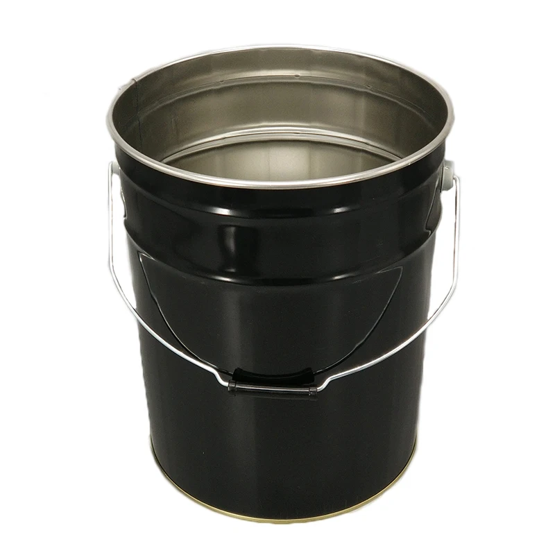 wholesale 20 Liter metal container drum custom logo 5 gallon tinplate material grease pail paint tin pail
