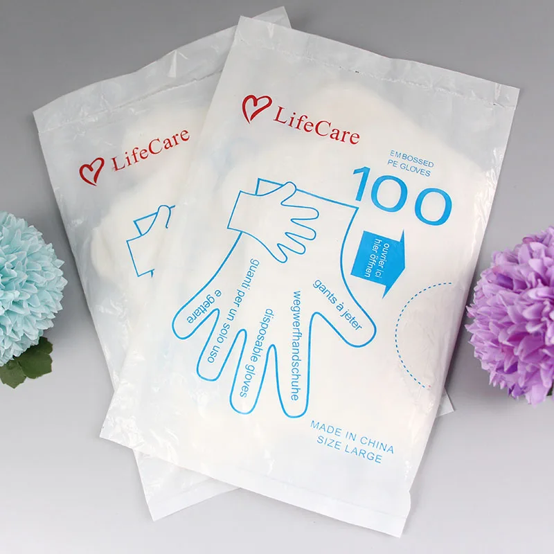 HDPE Clear Plastic Polythene Kitchen Waterproof Household Disposable Food PE Gloves