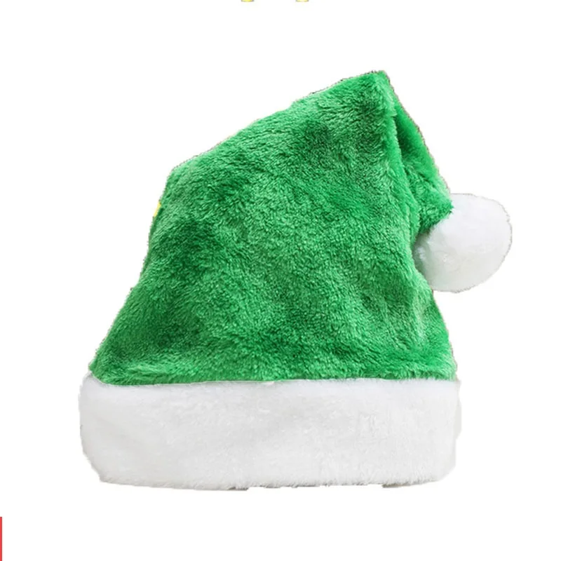Autumn and winter new solid color short plush Christmas hats holiday party decoration cap and hats for men and women