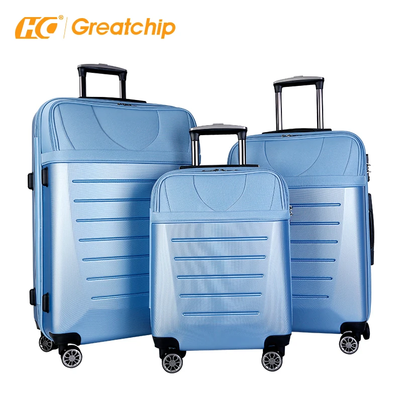 
Trolley suitcase luggage bag front pocket travelling bags cabin 3 pcs luggage set 