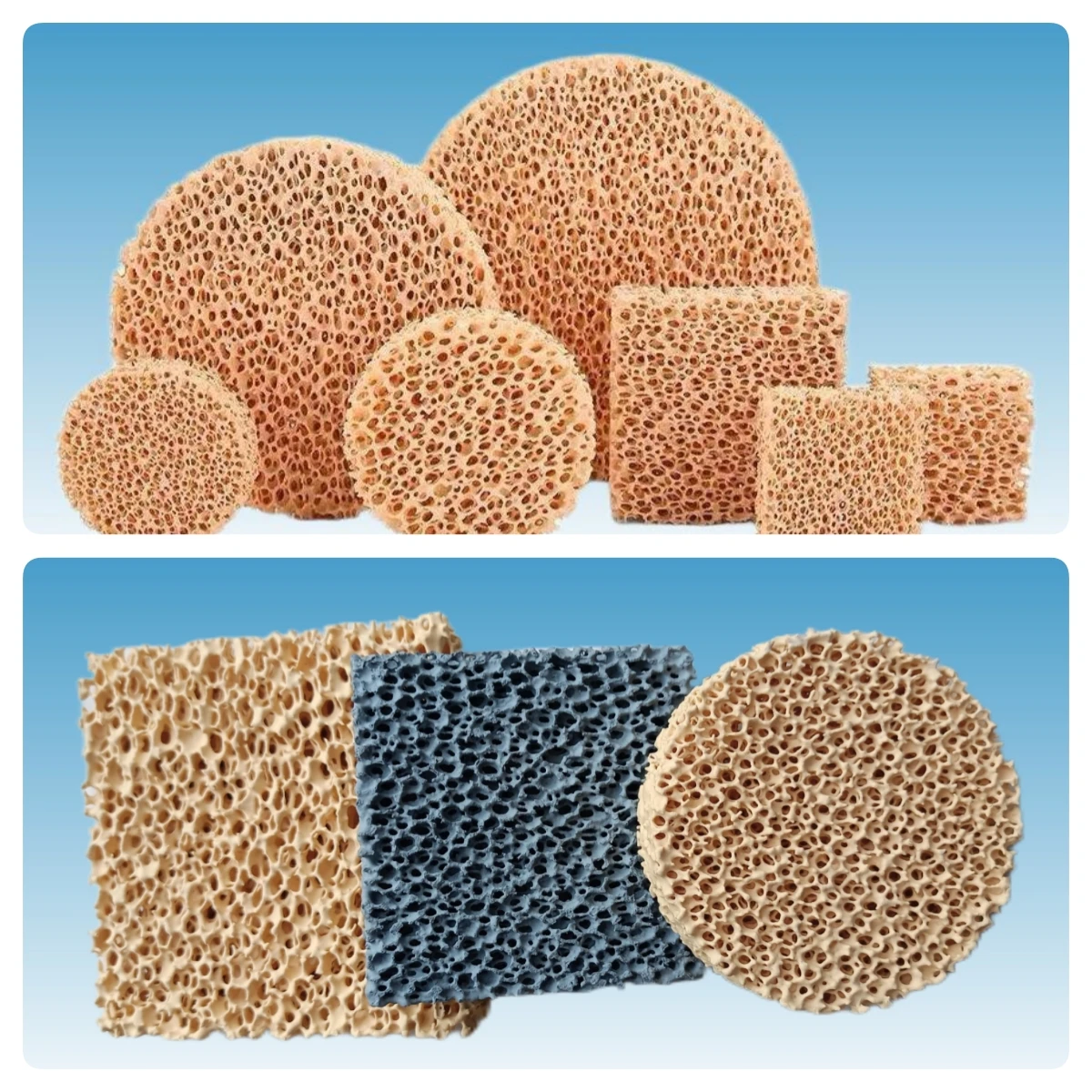 Made in Chinese factories 2024 New casting foam ceramic filter Cast steel cast iron filter insulation riser Ceramic riser