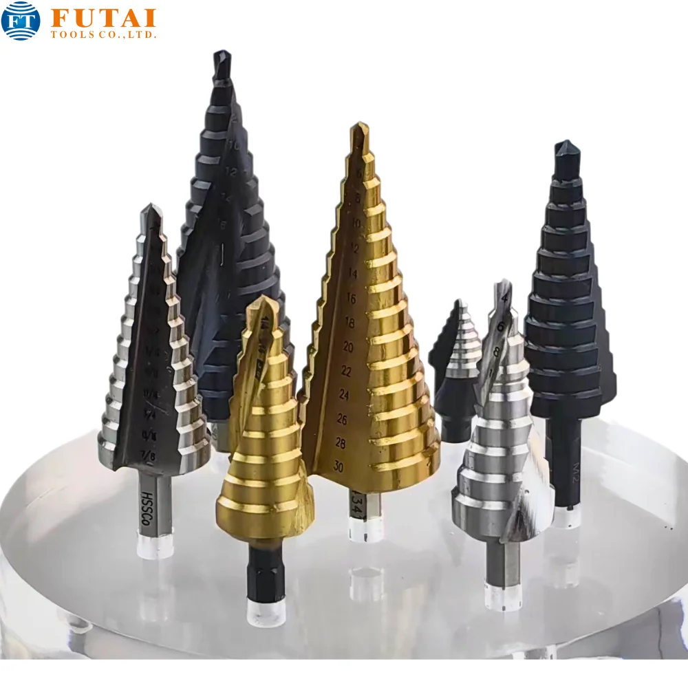 High-Performance Spiral Flute Step Drill Bits for Professional and Industrial Applications Requiring Precision